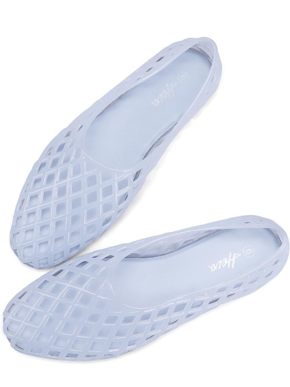HEVA Blue Jelly Mesh Ballet Flats Shoes Size 9